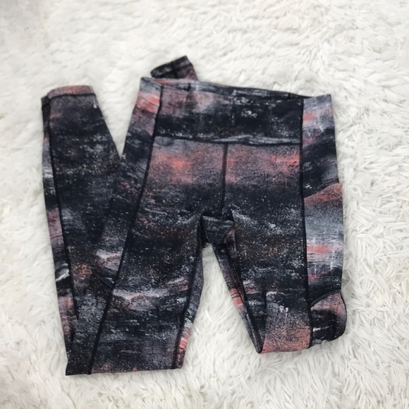 Lululemon Speed Up Tight *28" Azurite Poppy Coral Multi - Picture 1 of 6